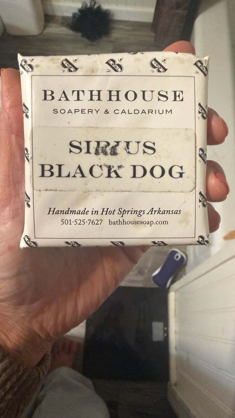 Bathhouse Soapery Sirius Black Dog Handcrafted Soap 4.5 oz